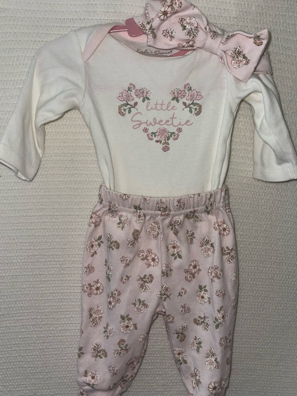 0-3 three piece set including matching bow